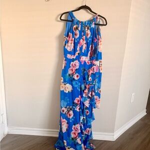 Betsy & Adam Blue Floral Dress